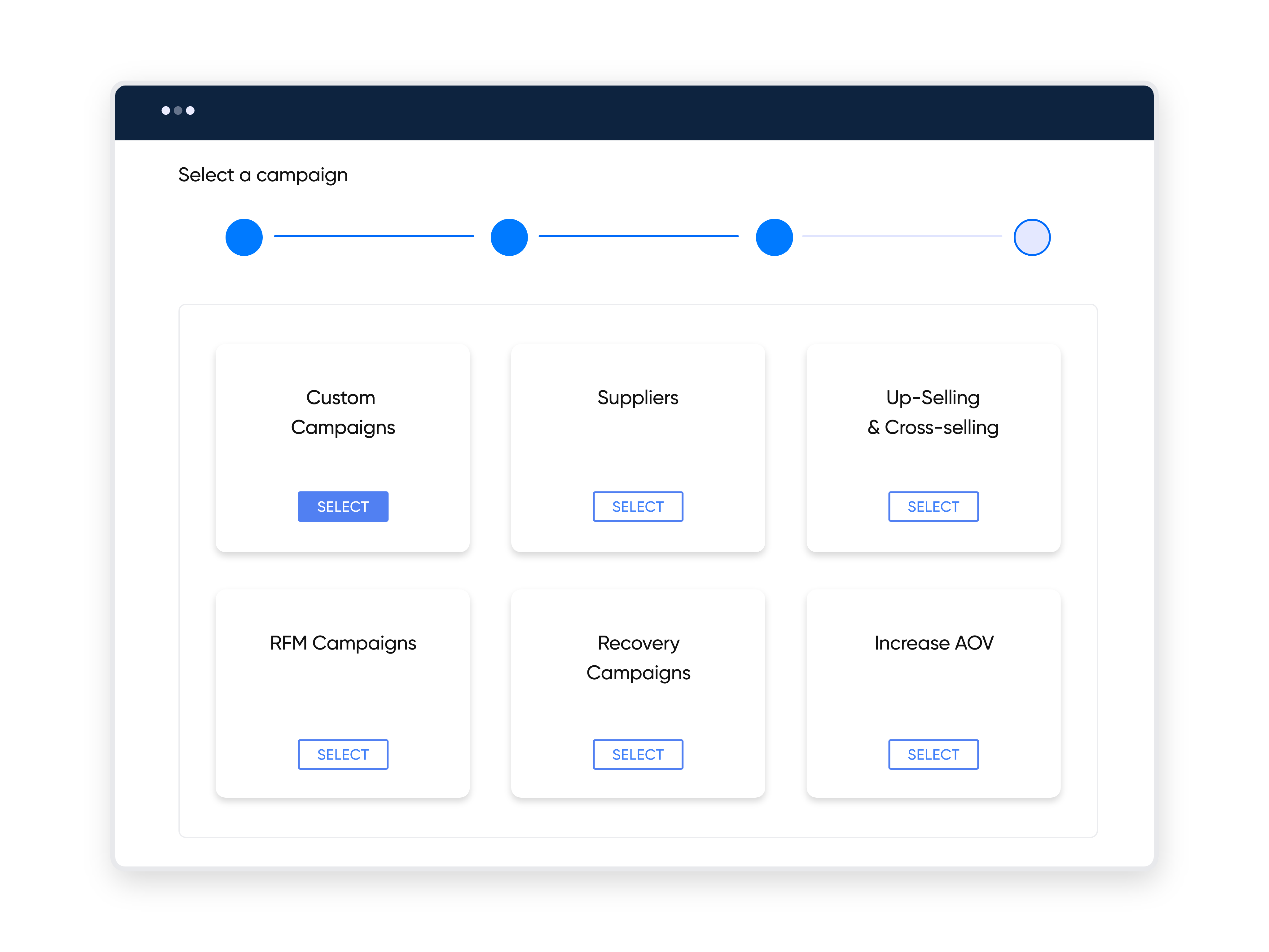 Pre-created coupon campaign toolbox grocery