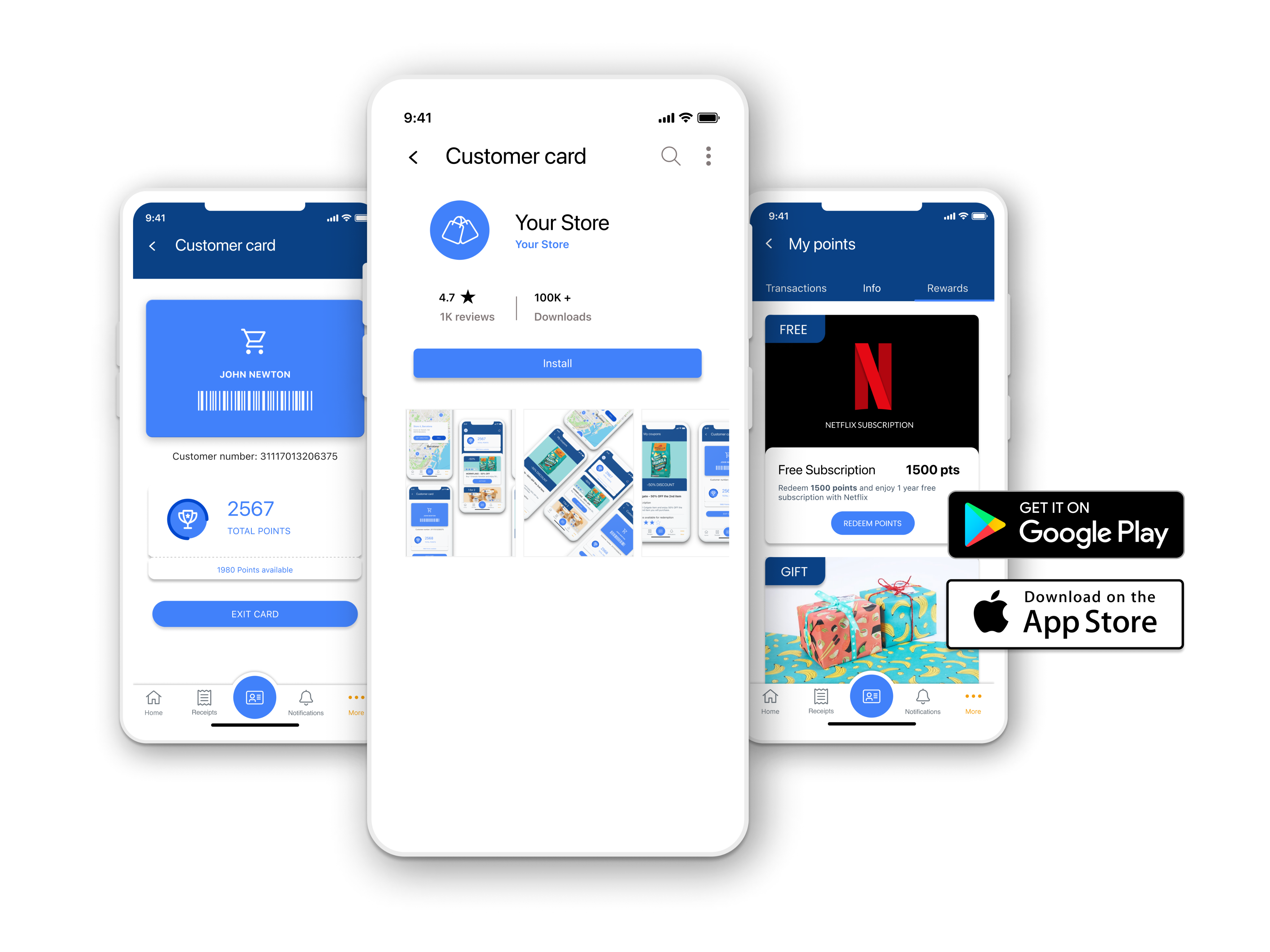 Loyalty App download on apple store and android