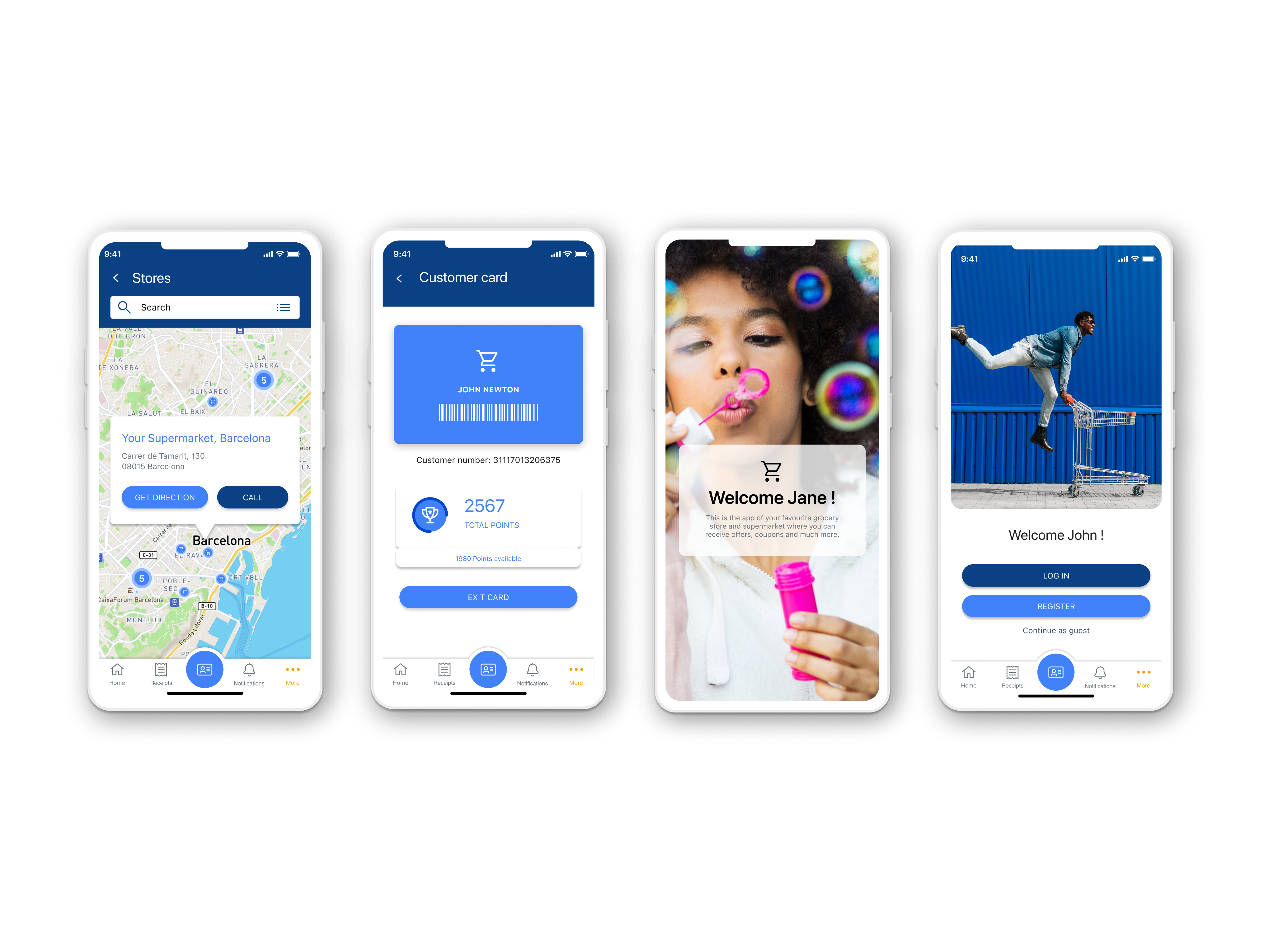 Loyalty app grocery onboarding
