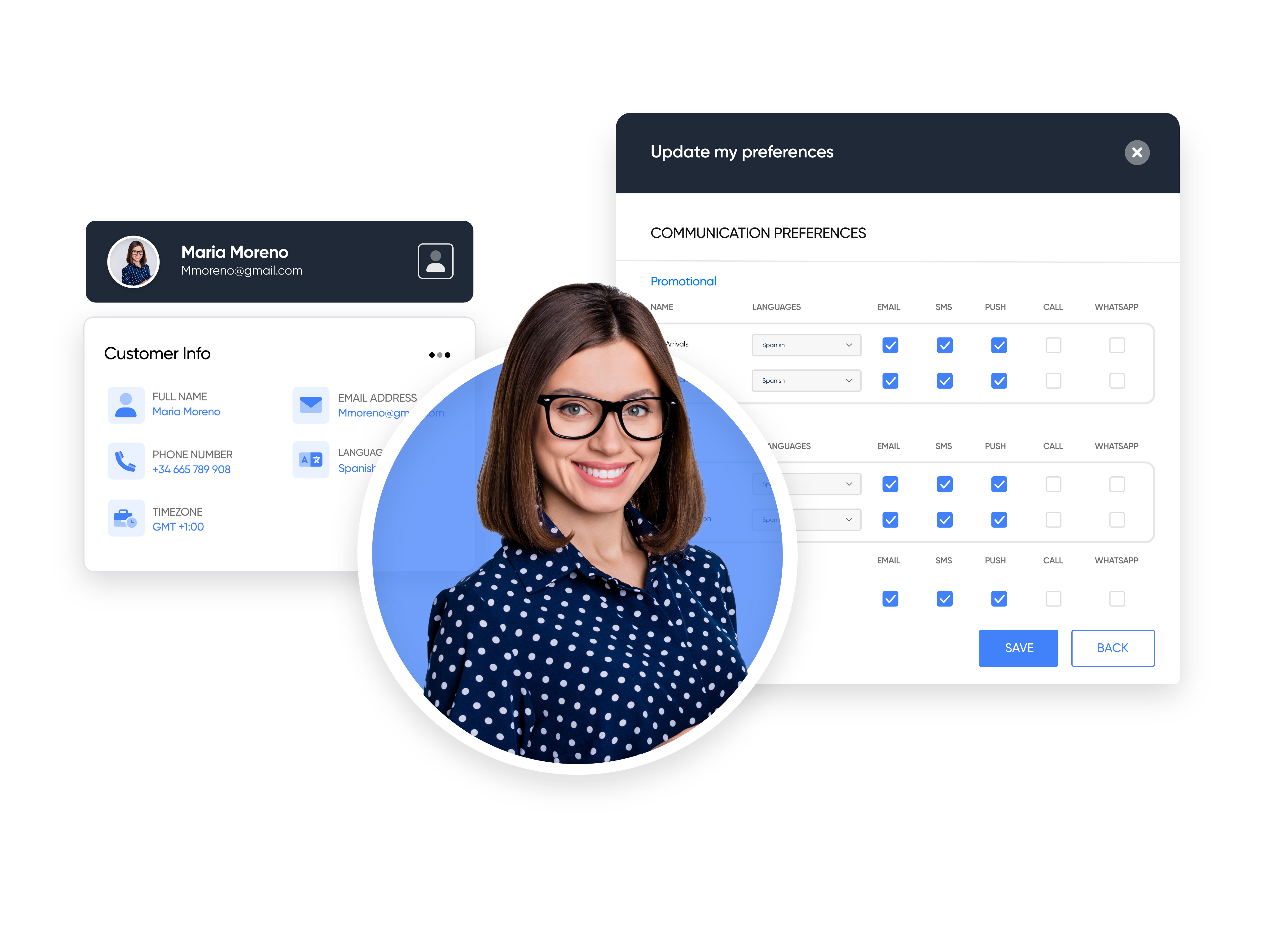 Collect and manage communication preferences