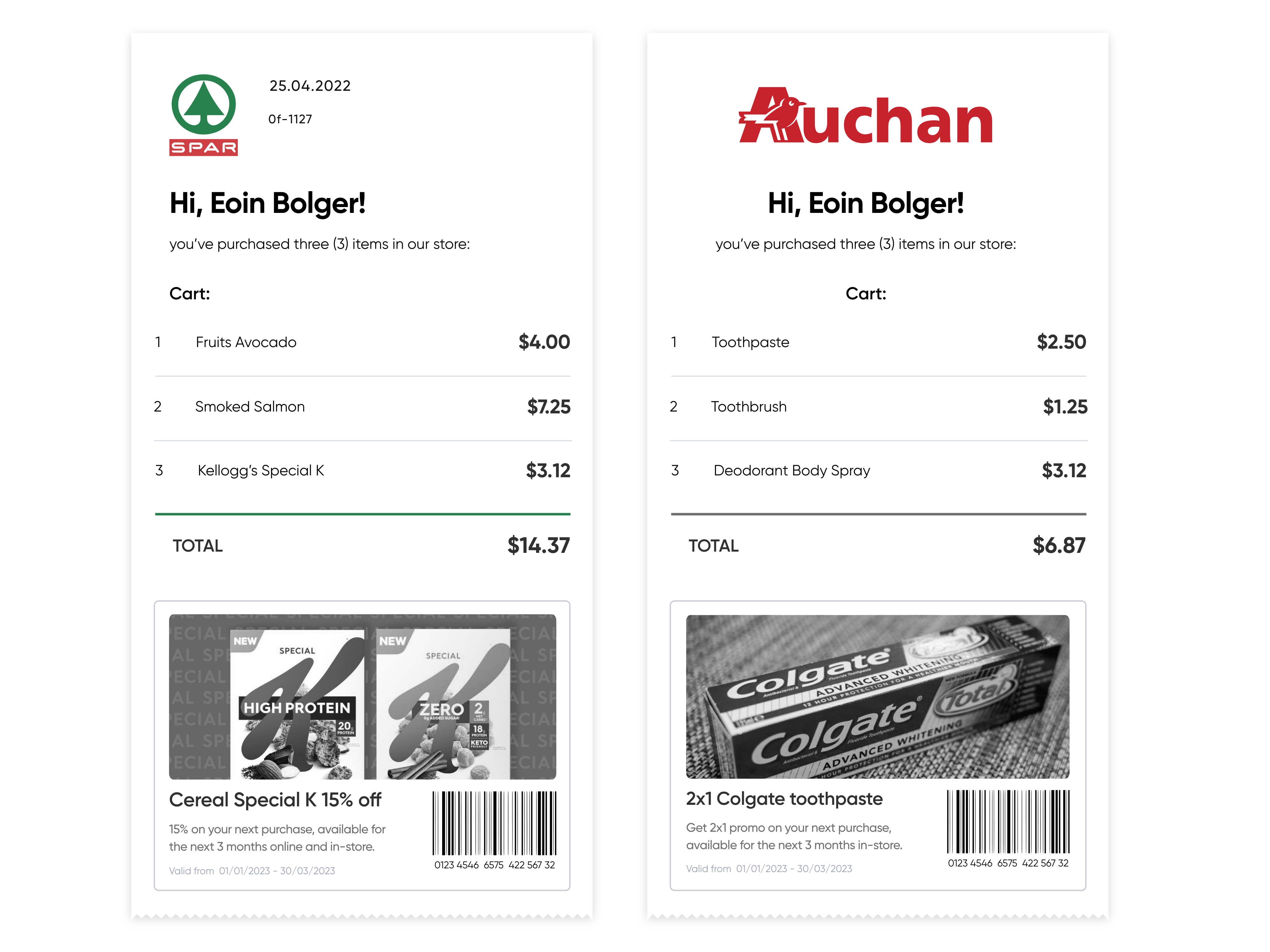 custom, one off coupon campaigns grocery