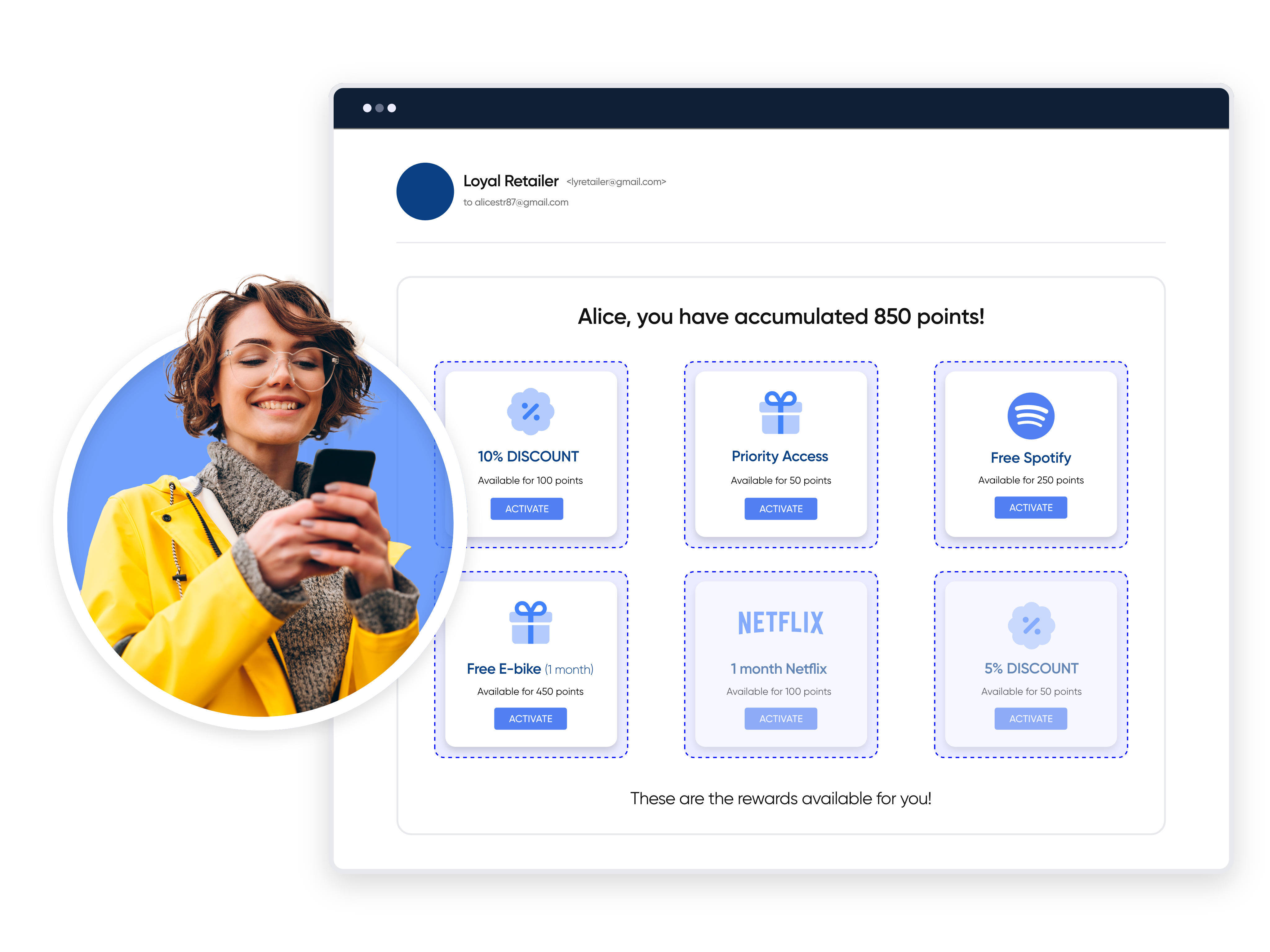 exchange points for rewards