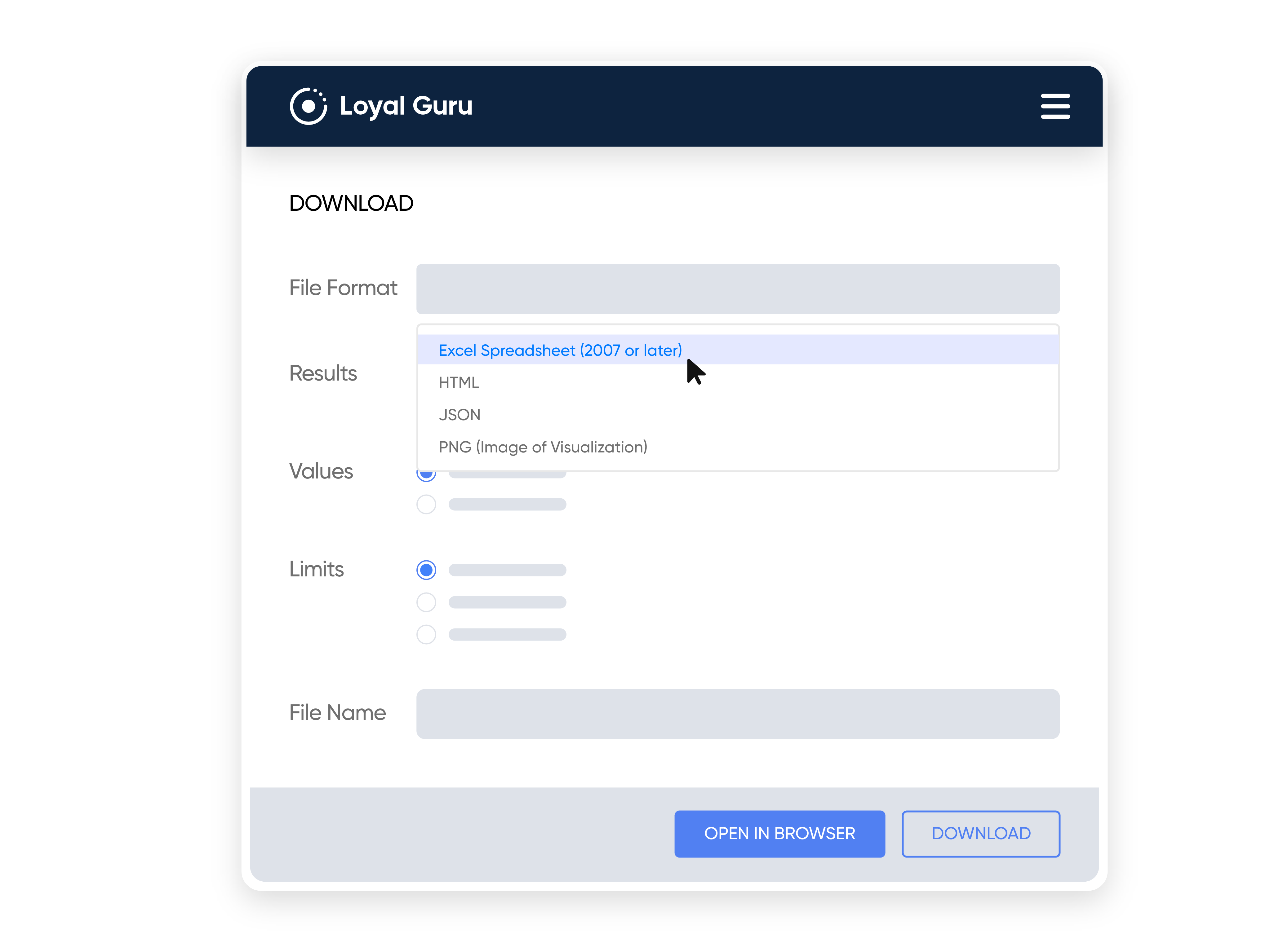 Retail Analytics Data export